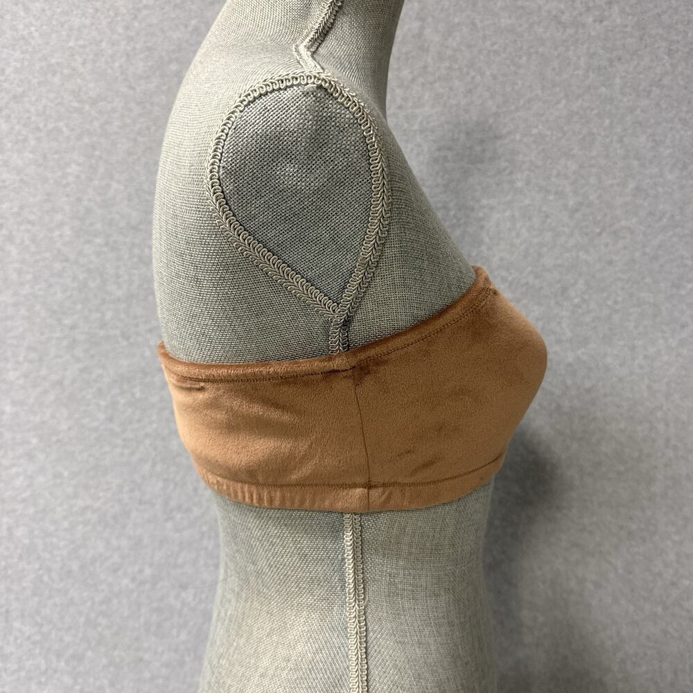SKIMS Velour Stretch Bandeau Bralette Sienna Brown Small Strapless Lounge Top - Picture 5 of 6